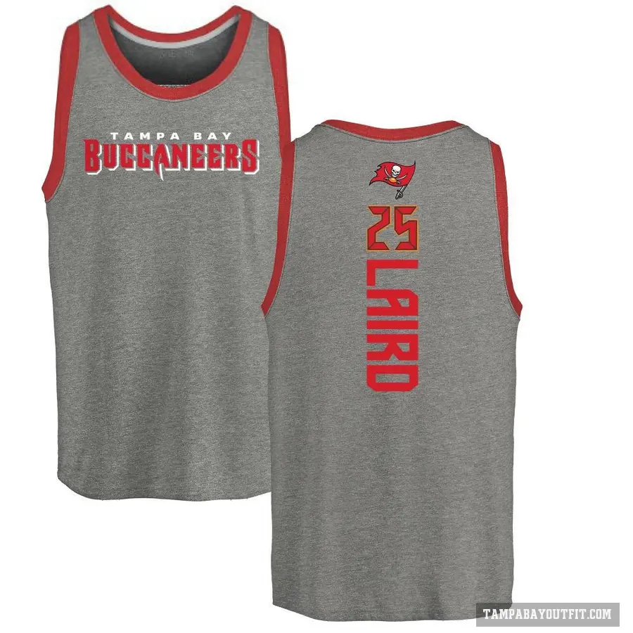 Men's ＃25 Patrick Laird Tampa Bay Buccaneers Ash Backer Tank Top