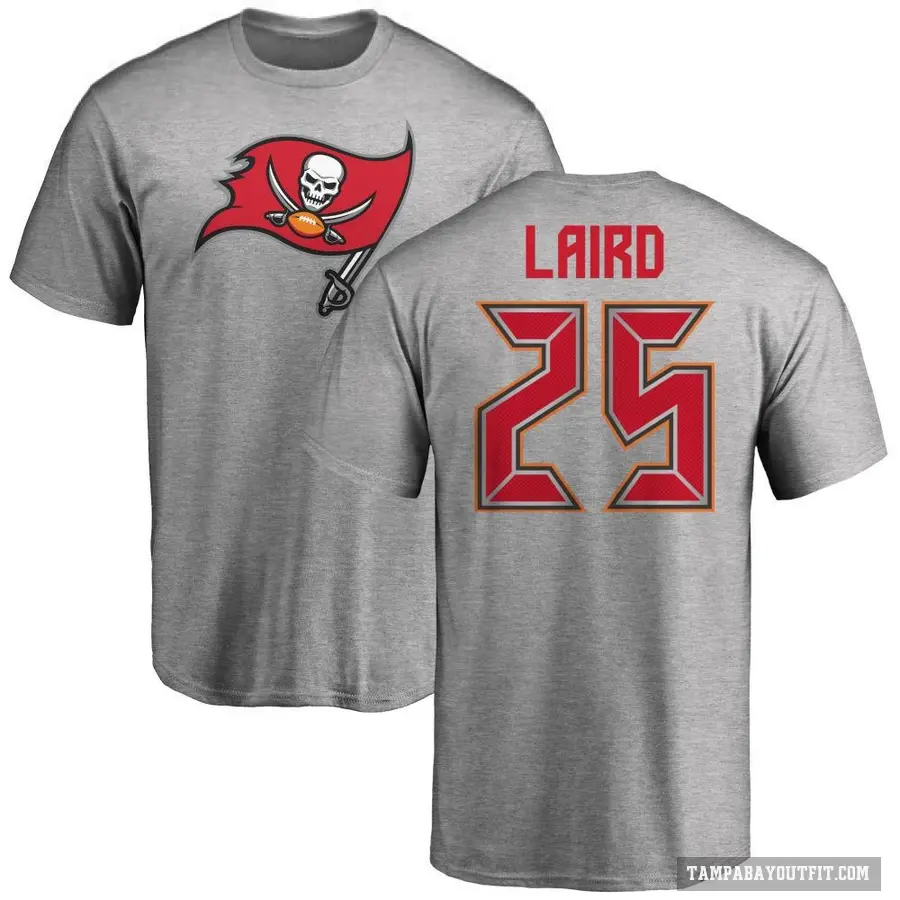 Men's ＃25 Patrick Laird Tampa Bay Buccaneers Ash Logo T-Shirt