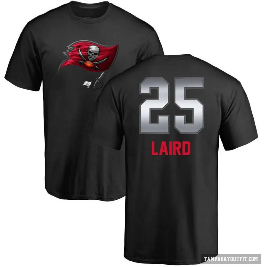 Men's ＃25 Patrick Laird Tampa Bay Buccaneers Black Midnight Mascot T-Shirt