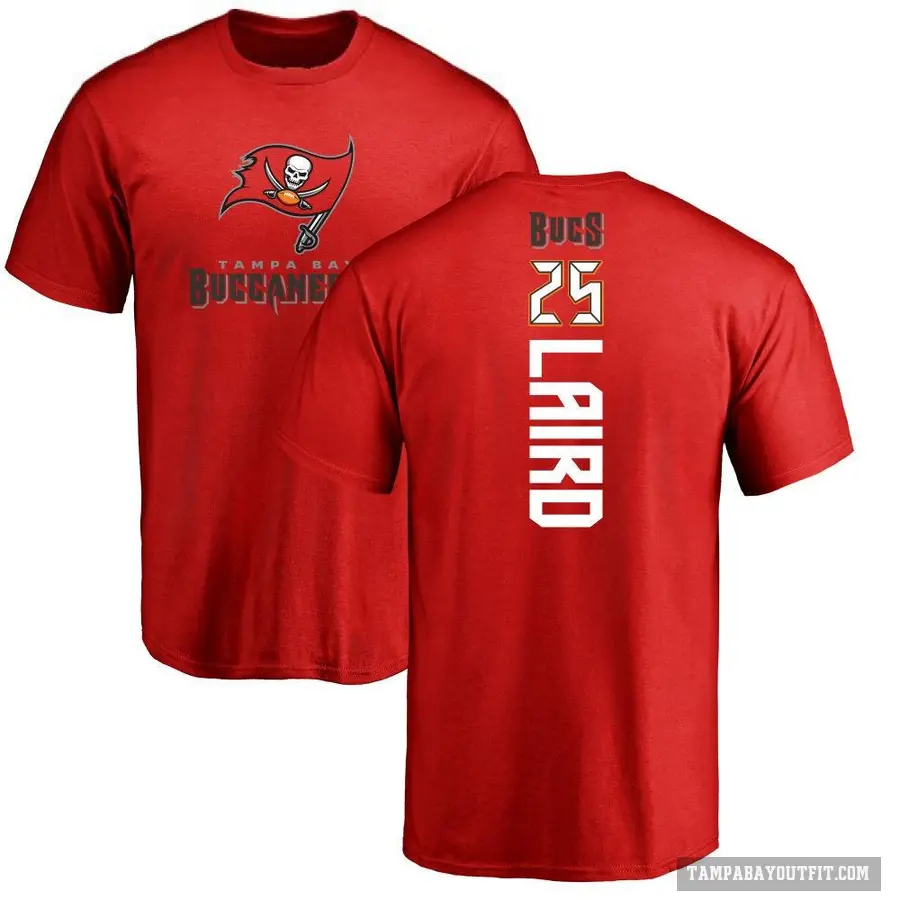 Men's ＃25 Patrick Laird Tampa Bay Buccaneers Red Backer T-Shirt