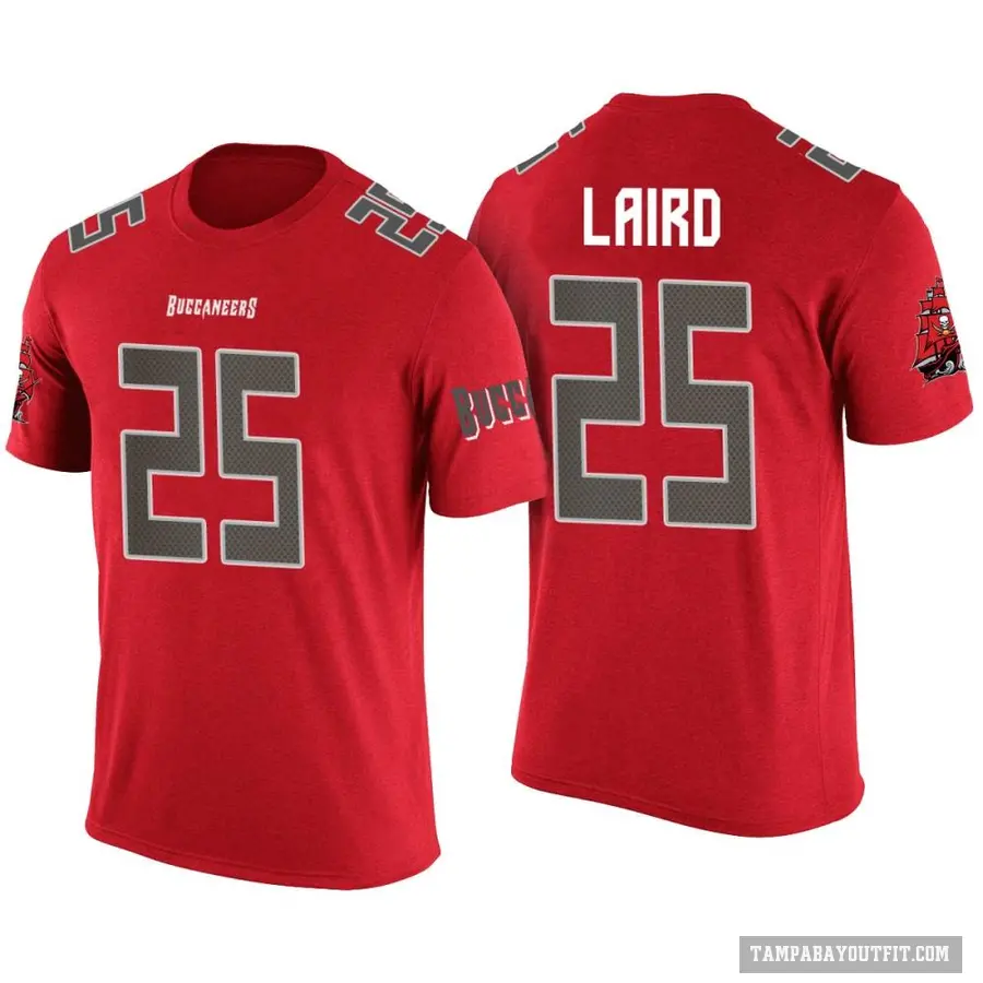 Men's ＃25 Patrick Laird Tampa Bay Buccaneers Red Color Rush T-Shirt