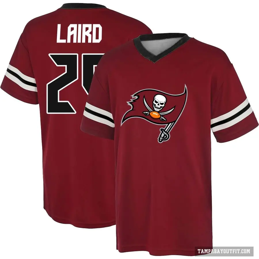 Men's ＃25 Patrick Laird Tampa Bay Buccaneers Red Game Day V-Neck T-Shirt