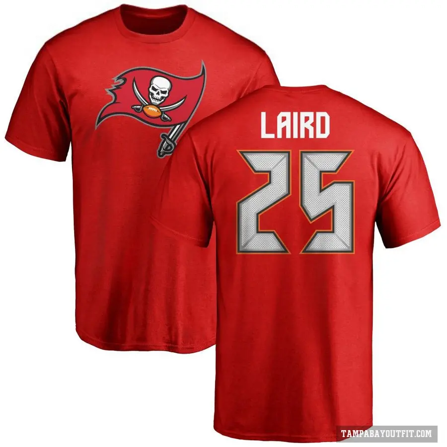 Men's ＃25 Patrick Laird Tampa Bay Buccaneers Red Logo T-Shirt