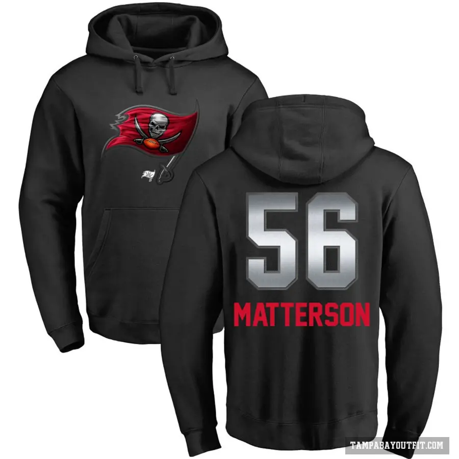 Men's ＃56 Brandon Matterson Tampa Bay Buccaneers Black Midnight Mascot Pullover Hoodie