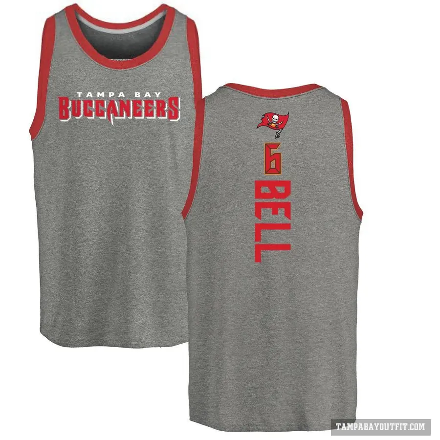 Men's ＃6 Le'Veon Bell Tampa Bay Buccaneers Ash Backer Tank Top