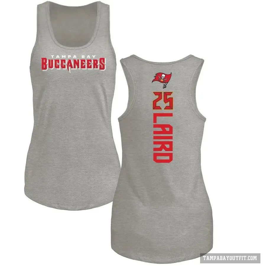 Women's ＃25 Patrick Laird Tampa Bay Buccaneers Ash Backer Tank Top