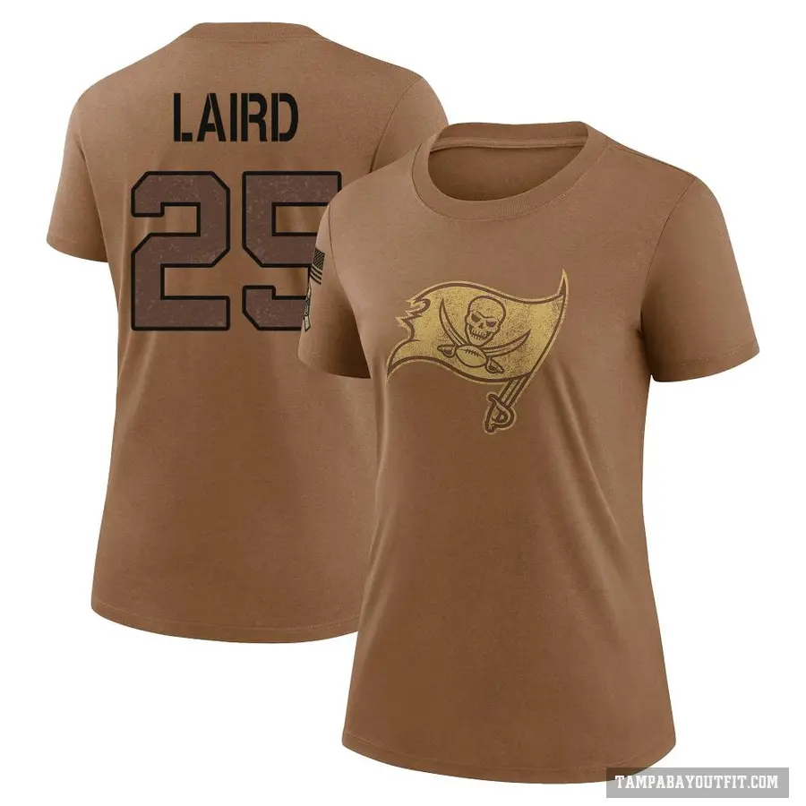 Women's ＃25 Patrick Laird Tampa Bay Buccaneers Brown 2023 Salute To Service Performance T-Shirt