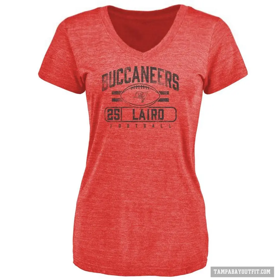 Women's ＃25 Patrick Laird Tampa Bay Buccaneers Red Flanker T-Shirt