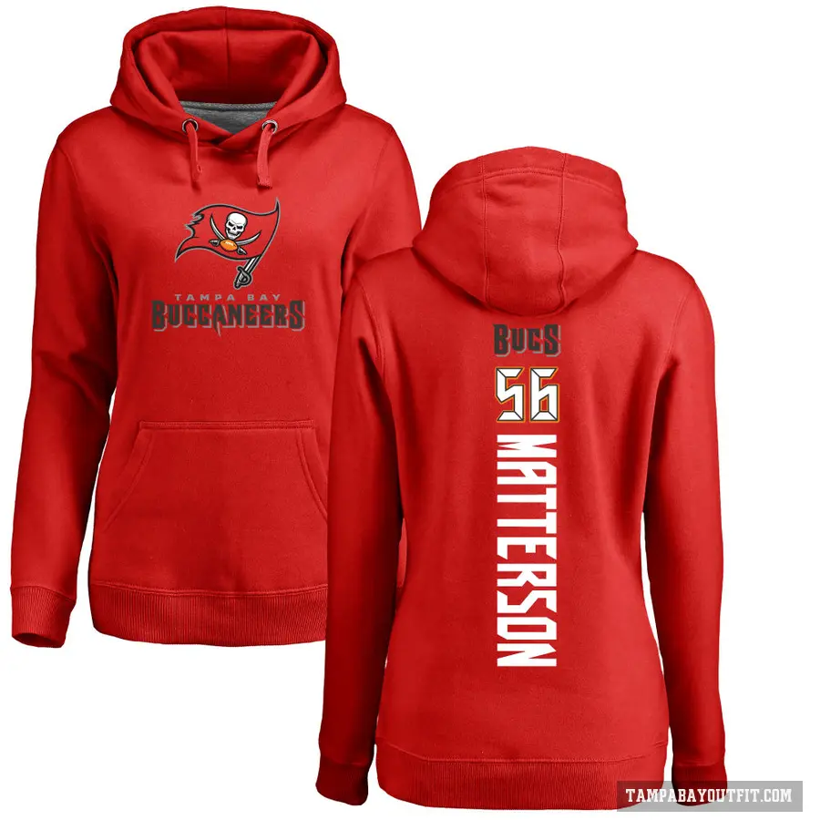 Women's ＃56 Brandon Matterson Tampa Bay Buccaneers Red Pro Line Backer Pullover Hoodie