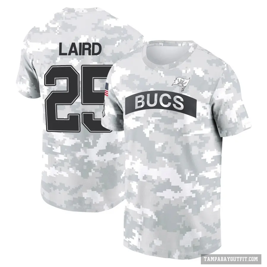 Youth ＃25 Patrick Laird Tampa Bay Buccaneers Camo Arctic 2024 Salute to Service Performance T-Shirt