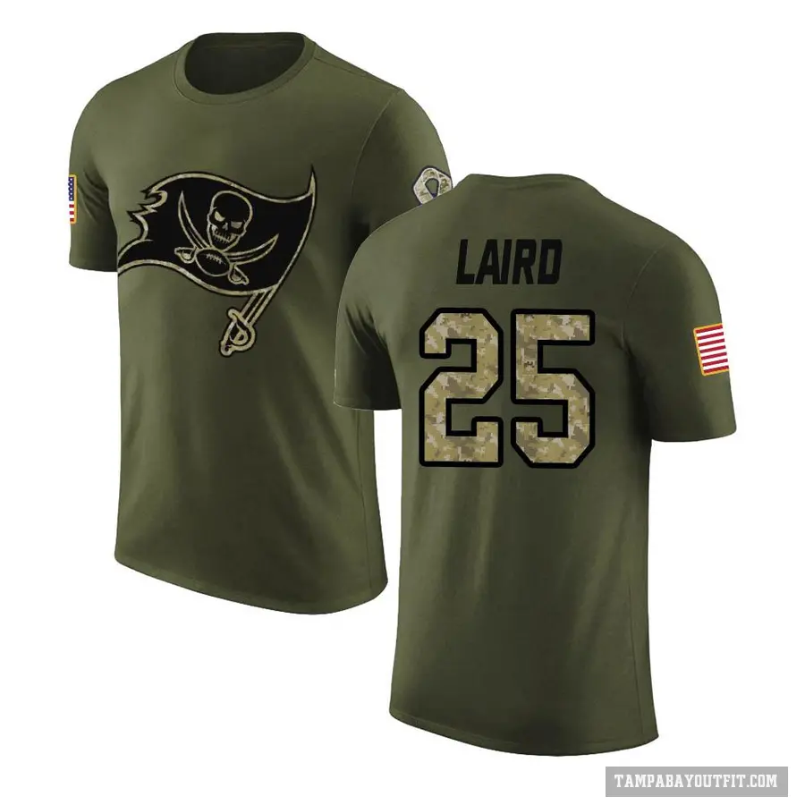 Youth ＃25 Patrick Laird Tampa Bay Buccaneers Olive Salute to Service T-Shirt