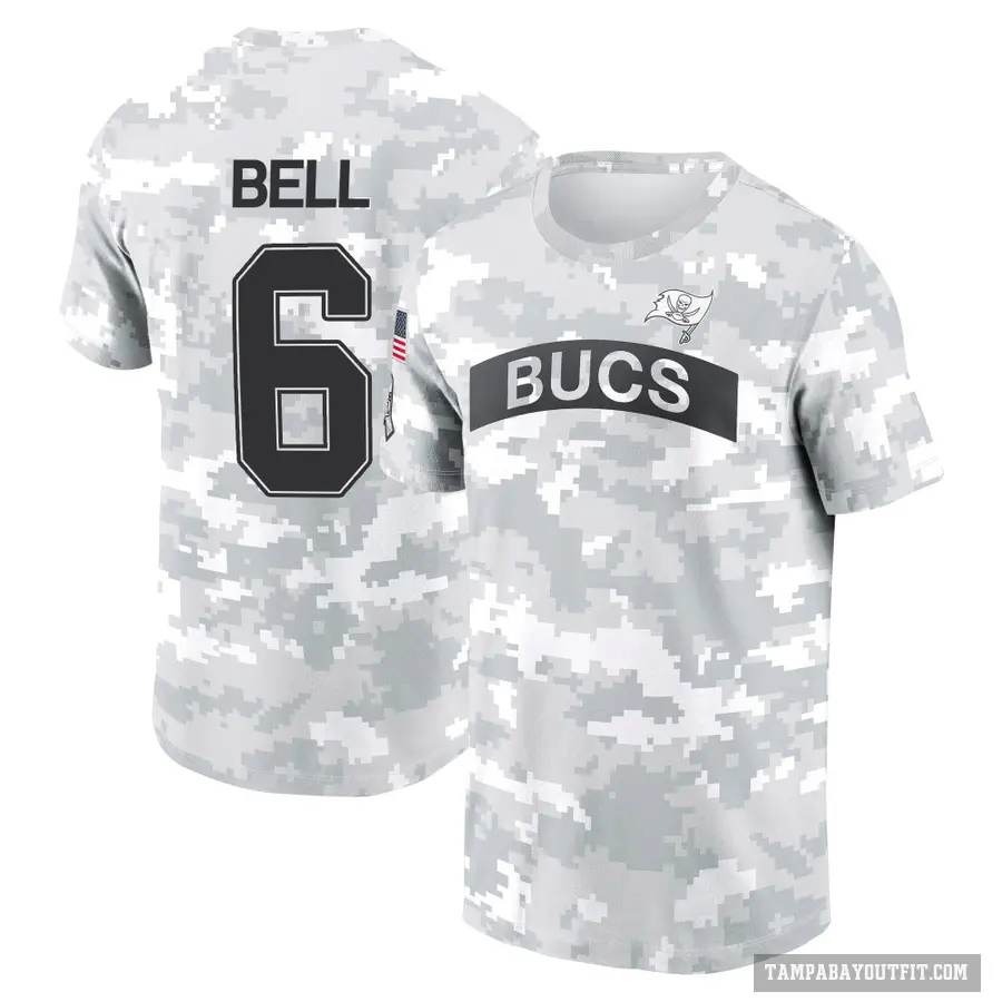 Youth ＃6 Le'Veon Bell Tampa Bay Buccaneers Camo Arctic 2024 Salute to Service Performance T-Shirt